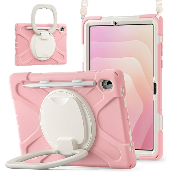 Case for Samsung Galaxy Tab S11 (11-inch) 2025 SM-X730/SM-X736B,Rugged Silicone Cover with Handle Grip, 360 Kickstand, Strap & S Pen Holder