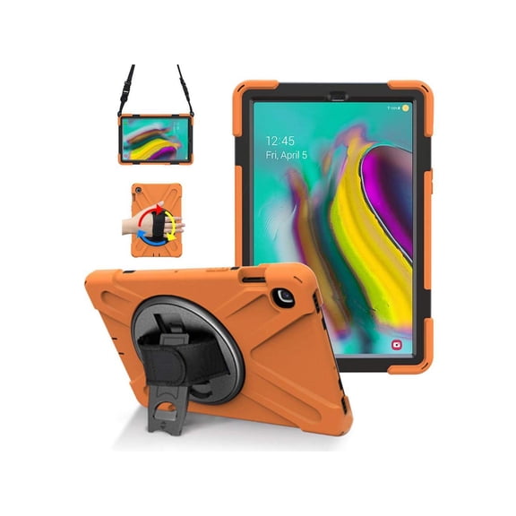 Case for Samsung Galaxy Tab S5e 10.5 Inch 2019 SM-T720 T725 T727 Heavy Duty Shockproof Cover with Hand Strap Kickstand Shoulder Strap