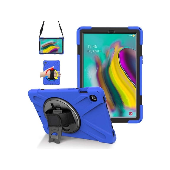 Case for Samsung Galaxy Tab S5e 10.5 Inch 2019 SM-T720 T725 T727 Heavy Duty Shockproof Cover with Hand Strap Kickstand Shoulder Strap