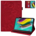 thumbnail image 1 of Case for Samsung Galaxy Tab S6 10.5 2019 Model SM-T860/T865, Slim Embossed Flower Premium Faux Leather Folio Stand Protective Cover with Card Holders, 1 of 6