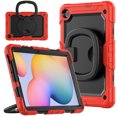 thumbnail image 1 of Case for Samsung Galaxy Tab S6 Lite 10.4 inch 2024/2022/2020, 360 Rotating Stand Handle Pencil Holder Shoulder Strap Heavy Duty Shockproof Cover, Red, 1 of 7