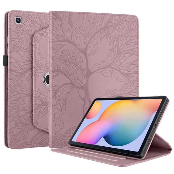 Case for Samsung Galaxy Tab S6 Lite 10.4 inch P610 P615, 360 Rotating Stand, Rose Gold