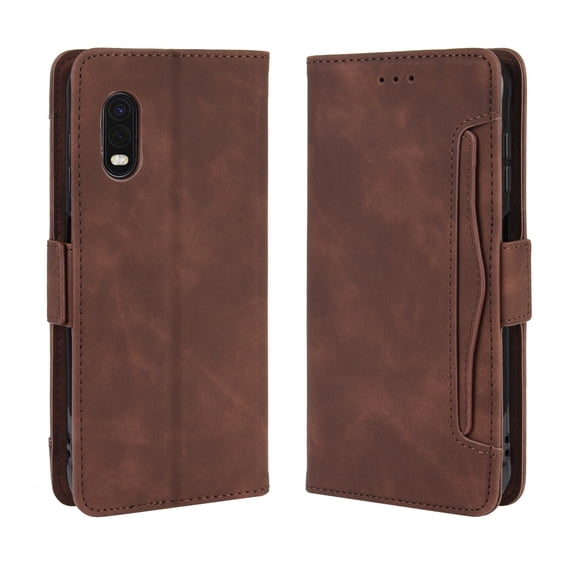 Case for Samsung Galaxy XCOVER PRO Cover Adjustable Detachable Card Holder Magnetic closure Leather Wallet Case - Brown