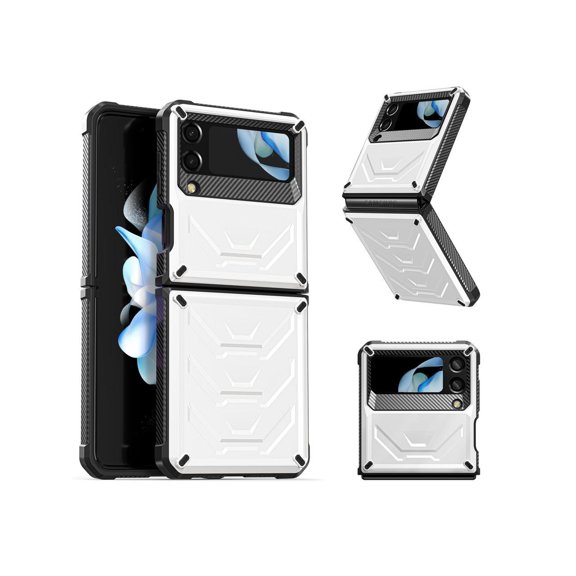 Case for Samsung Galaxy Z Flip 4 5G 2022 with Slide Camera Cover, Military Grade Heavy Duty Protective Armor Phone Case Shockproof Cover