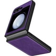 thumbnail image 1 of Case for Samsung Galaxy Z Flip 5 (2023) PU Leather Back & Hard PC Bumper Phone Case for Galaxy Z Flip 5 5G - Purple, 1 of 7