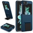 thumbnail image 1 of Case for Samsung Galaxy Z Flip 5, [Adjustable Bracket] Shockproof PC Shell with Lens Protection Galaxy Flip 5 Phone Case, Blue, 1 of 14
