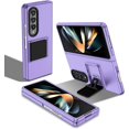 thumbnail image 1 of Case for Samsung Galaxy Z Fold 4, [Adjustable Bracket] Shockproof PC Shell with Lens Protection Cell Phone Cover, Purple, 1 of 16