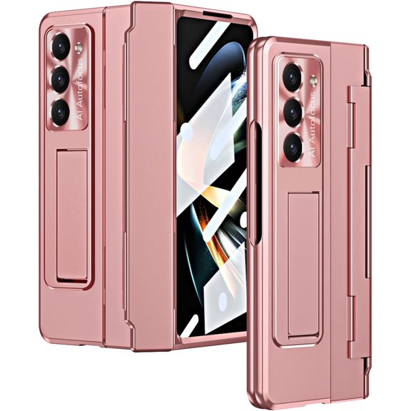 Case for Samsung Galaxy Z Fold 5 2023, One-Piece Housing Z Fold5 Case with Kickstand and Screen Protector, Full Protection,Blue