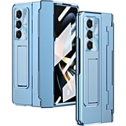 Case for Samsung Galaxy Z Fold 5 2023, One-Piece Housing Z Fold5 Case with Kickstand and Screen Protector, Full Protection Blue