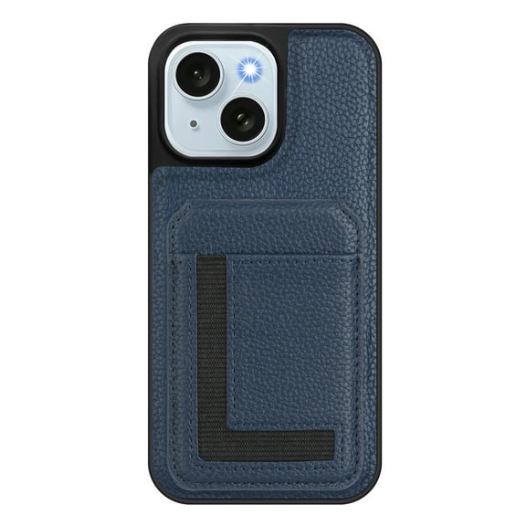 Case for Samsung M15 Protective Case, Lychee Pattern Premium PU Leather Cover Hidden Folding Kickstand Magnetic Card Holder