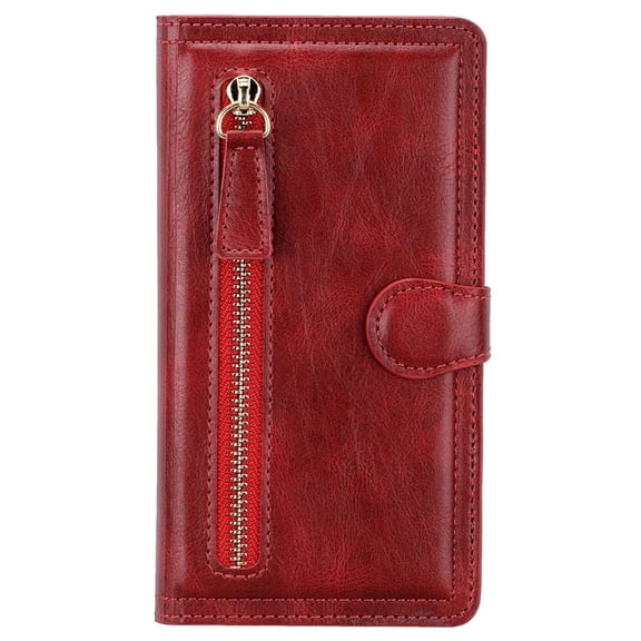 Case for Samsung Note 10 Plus Retro Leather Flip Cover Case whit Zipper Pocket Credit Card Holders Kickstand Magnetic Closure Wireless Charging