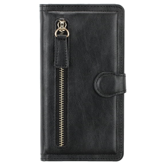 Case for Samsung Note 10 Plus Retro Leather Flip Cover Case whit Zipper Pocket Credit Card Holders Kickstand Magnetic Closure Wireless Charging