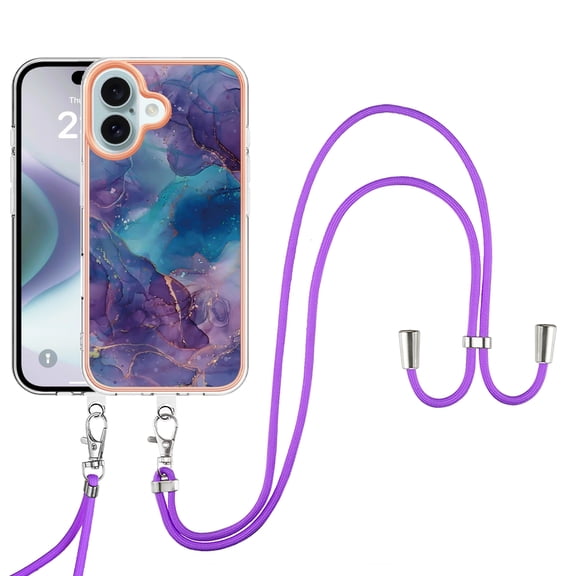 Case for Samsung S20 Lite case,Shiny IMD Marble Pattern Lanyard Case for Girls,Enhanced Camera and Screen Protection Cover