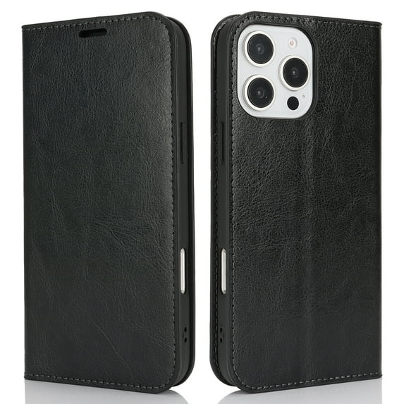 Case for Samsung S25 Plus Genuine Leather Wallet Case with Card Cash Holder Magnetic Cover Camera Protection Book Style Flip Case TPU Shell