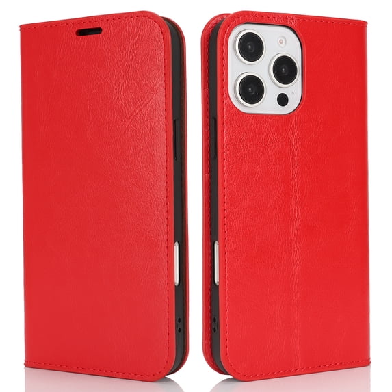 Case for Samsung S25 Plus Genuine Leather Wallet Case with Card Cash Holder Magnetic Cover Camera Protection Book Style Flip Case TPU Shell