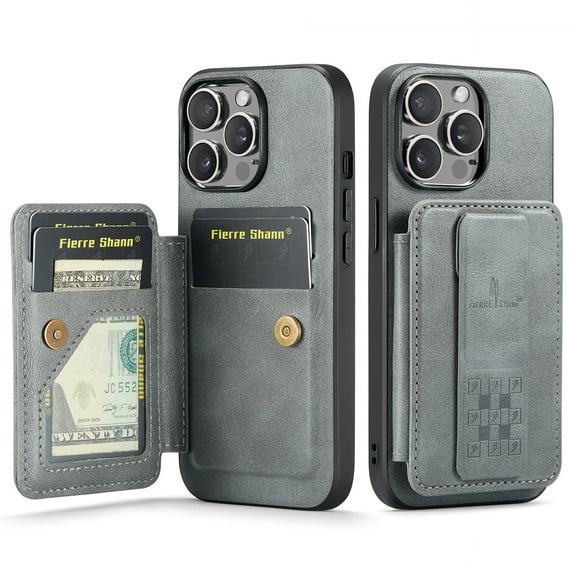 Case for Samsung S25 Ultra Strong Magnetic Wallet Case with Kickstand RFID Blocking Card Holder Multi- functional Finger Clip