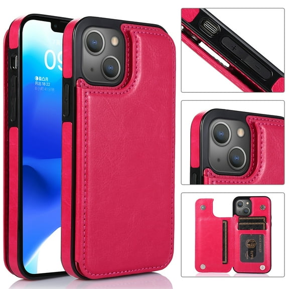 Case for Samsung S7 Wallet Case with Card Holder, Slim PU Leather Kickstand, Double Magnetic Clasp and Durable Shockproof Cover