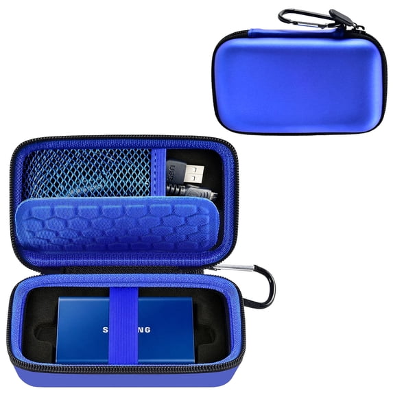 Case for Samsung T7/ T7 Touch Portable SSD 1TB 2TB 500GB USB 3.2 External Solid State Drive - Blue
