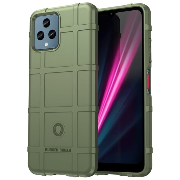 Case for T-Mobile REVVL 6X 5G (2023) / REVVL 6 5G (2022), Nakedcellphone Rugged Shield Cover [Anti-Fingerprint, Matte Grip Texture] - Olive OD Green