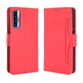 thumbnail image 1 of Case for TCL 20 5G/TCL 20S Cover Adjustable Detachable Card Holder Magnetic closure Leather Wallet Case - Red, 1 of 5