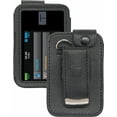 thumbnail image 1 of Case for Tandem t:Slim X2 Insulin Pump, Form-Fit Cover [Built-In Screen Protection] and [Rotating Metal Belt Clip] - Black Vegan Leather, 1 of 8