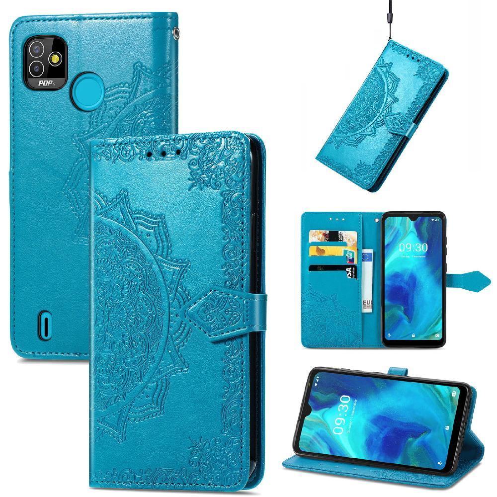 Case for Tecno POP 5 Exquisite Pattern Simple Business Leather Case