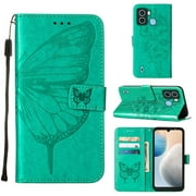 Case for Tecno POP 6 Embossing Butterfly Magnetic Flip Cover Premium Leather