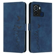 Case for Tecno Pop 6 Card Insertion Shockproof Flip Cover Full Protection PU Leather Side Buckle