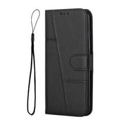 Case for Tecno Pop 6 Pro Card Insertion PU Leather Side Buckle Shockproof Flip Cover Full Protection