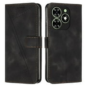 Case for Tecno Pop 8 Full Protection Shockproof Flip Cover Side Buckle Card Insertion PU Leather