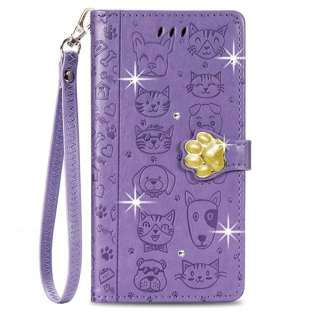 Case for VIVO IQOO Z8 Wallet case, cute cat and dog cartoon style, with