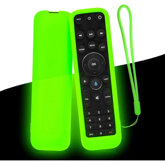 Case for Verizon FiOS TV One Voice Remote Control 2019 - MG3-R32140B VRC4100 BLE Shockproof Silicone Remote Cover with Lanyard (Glow in Dark Green)