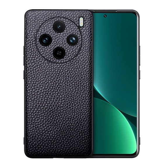 Case for Vivo X100 Pro, Slim Leather Bumper Case with Full Camera Protection, Compatible Wireless Charging Shockproof Phone Cover