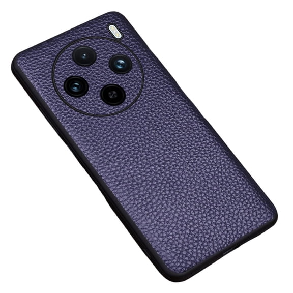 Case for Vivo X100 Pro, Slim Leather Bumper Case with Full Camera Protection, Compatible Wireless Charging Shockproof Phone Cover