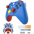 thumbnail image 1 of Case for Xbox One Slim Version Game Handle Controller Skin Bumper Shell for Xbox One S Gamepad Thumb Grips Protective Cover-Blue Red, 1 of 6