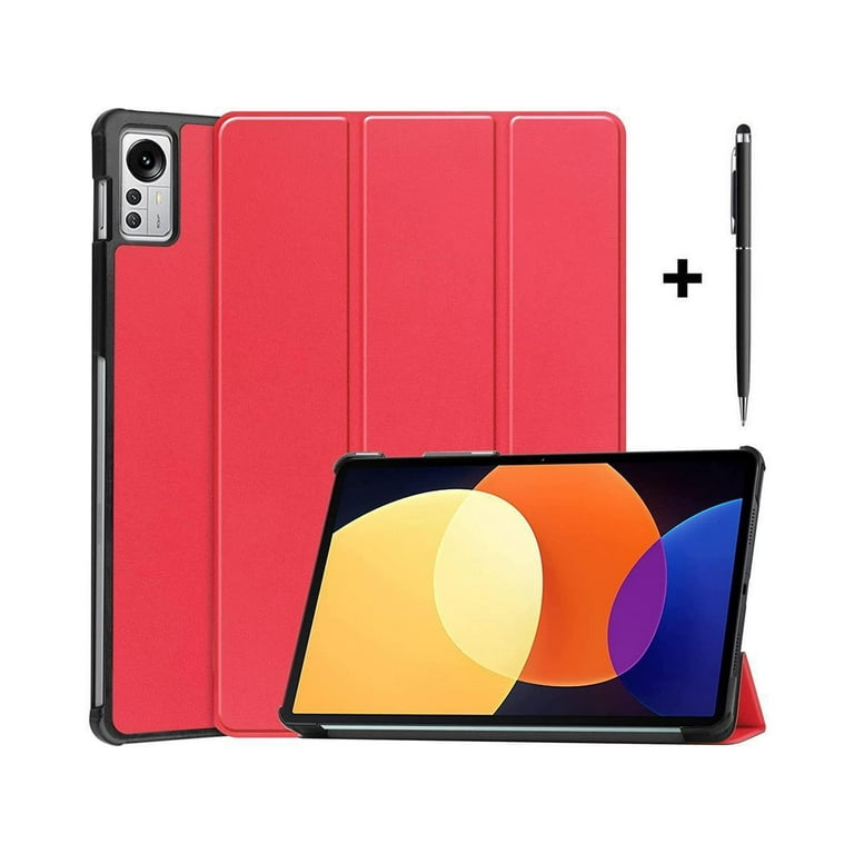 Case with Pen Holder for Xiaomi Pad 6 / Pad 6 Pro, Transparent Hard Shell  Back Trifold Smart Cover Protective Slim Case for Xiaomi Mi Pad 6 /Pad 6  Pro