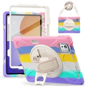 Case for Xiaomi Pad 7S Pro 12.5 inch 2025 Shockproof Cover with Built-in Screen Protector 360 Rotate Stand Hand Strap Shoulder Strap Pencil Holder