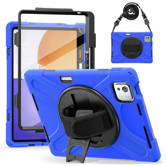 Case for Xiaomi Pad 7S Pro 12.5 inch 2025 Shockproof Cover with Built-in Screen Protector 360 Rotate Stand Hand Strap Shoulder Strap Pencil Holder