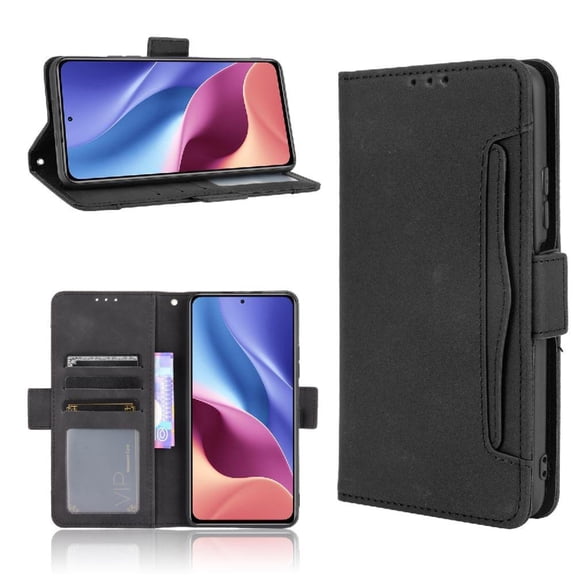 Case for Xiaomi Poco F3 Adjustable Detachable Card Holder Magnetic closure Leather Wallet Cover Card Holder Magnetic attraction leather
