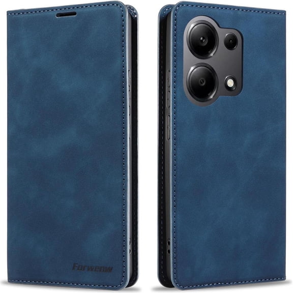 Case for Xiaomi RedMi Note 13 Pro 4G (Not fit 5G) Premium PU Leather Phone Cover with Card Holder Stand, Shockproof Flip Wallet Cover