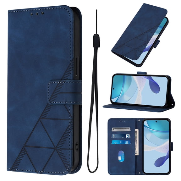 Case for Xiaomi Redmi Note 15 / Poco M8 5G Wallet PU Leather Case with Card Slots Kickstand Shockproof Magnetic Flip Phone Cover, Blue