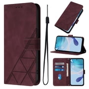 Case for Xiaomi Redmi Note 15 / Poco M8 5G Wallet PU Leather Case with Card Slots Kickstand Shockproof Magnetic Flip Phone Cover, Red
