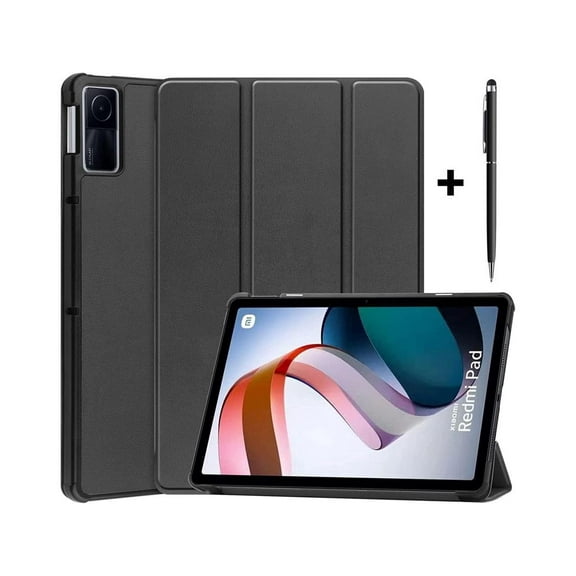 Case for Xiaomi Redmi Pad 10.61 inch 2022, Tri fold Slim Auto Wake Lightweight Hard Shell Smart Protective Stand Cover with Universal Stylus Pen