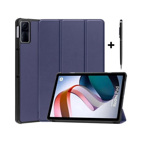Case for Xiaomi Redmi Pad 10.61 inch 2022, Tri fold Slim Auto Wake Lightweight Hard Shell Smart Protective Stand Cover with Universal Stylus Pen