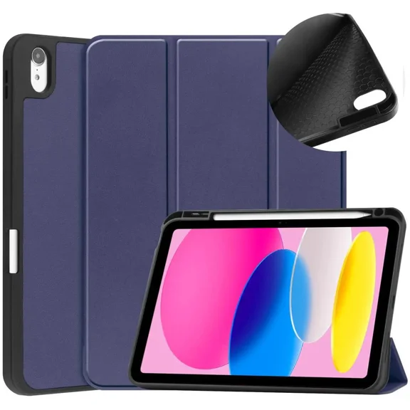Case for iPad A16 11th Generation 11 inch 2025 / iPad 10th Generation 10.9 inch 2022, Slim Smart Stand Cover with Pencil Holder, Universal Stylus Pen