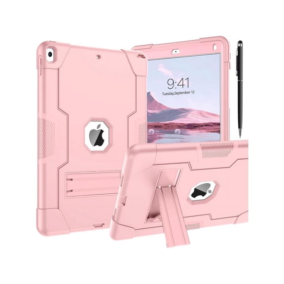Case for iPad Air 3 2019 Case, iPad Pro 10.5 inch 2017 with Kickstand, Heavy Duty Shockproof Protective Cover with Stylus Pen