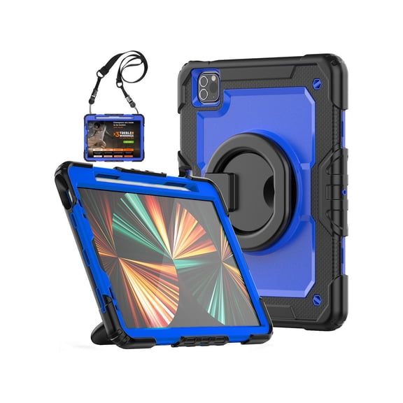 Case for iPad Air 5 Air 4 10.9 2022 2020, iPad Pro 11 inch 2022 2021 2020 2018 with Screen Protector Handle Strap Kickstand Shoulder Strap