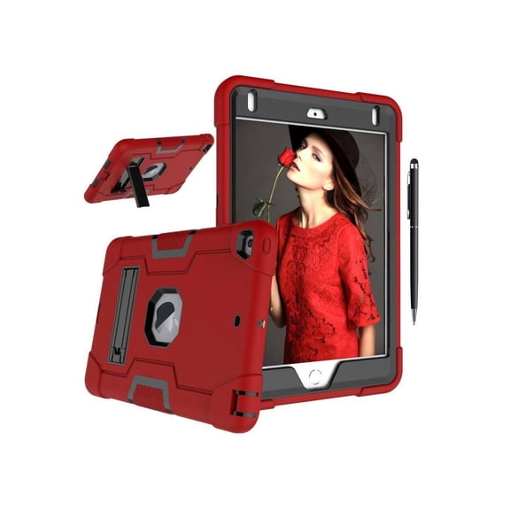 Case for iPad Mini 5 2019, iPad Mini 4 2015 with Kickstand, Heavy Duty Shockproof Protective Cover with Stylus Pen