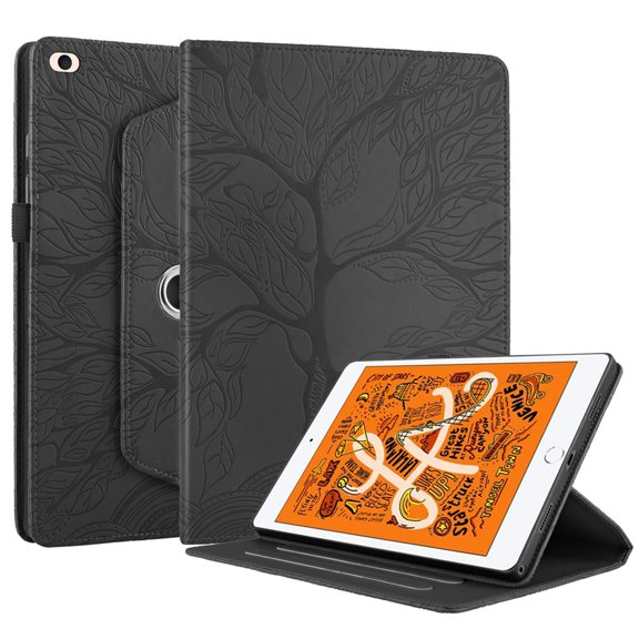 Case for iPad Mini 5 4 3 2 1 7.9 Inch, Shockproof Cover 360 Rotating Stand, Auto Wake Sleep, Black