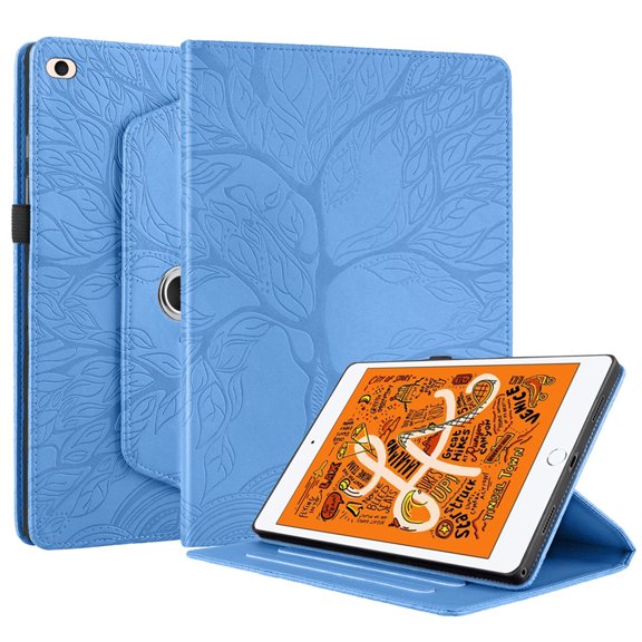 Case for iPad Mini 5 4 3 2 1 7.9 Inch, Shockproof Cover 360 Rotating Stand, Auto Wake Sleep, Blue
